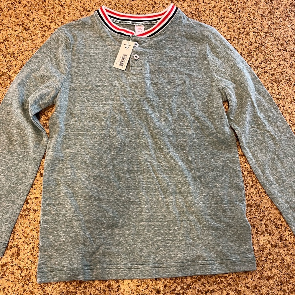 Henley Long Sleeve Tee - Heathered Green